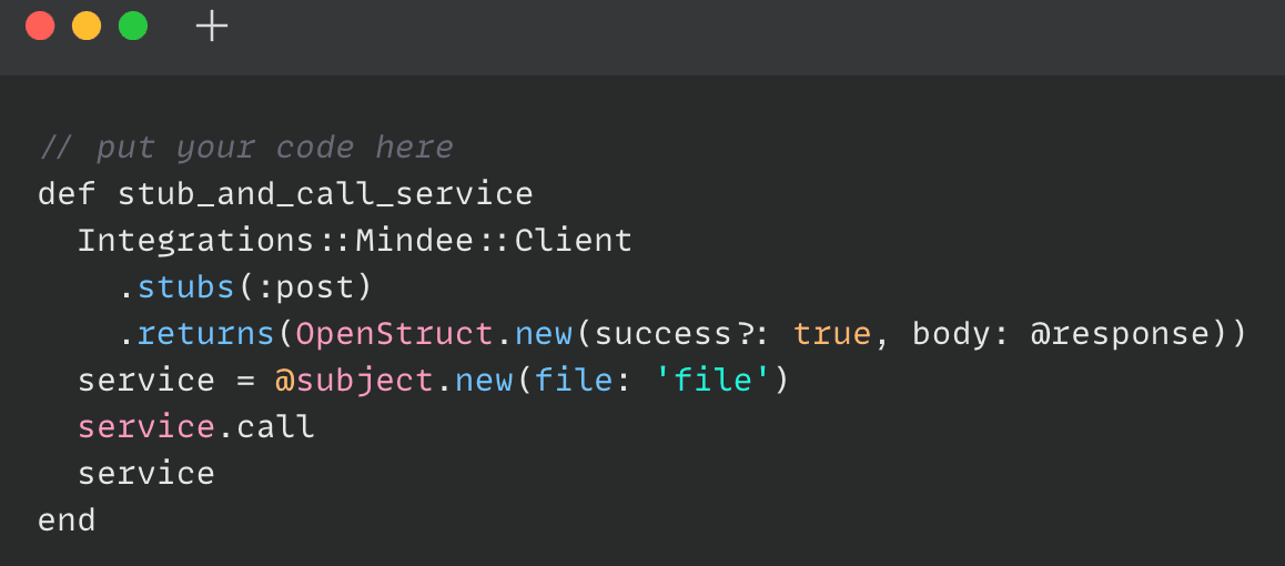 Using Mocha to stub external APIs with minitest.